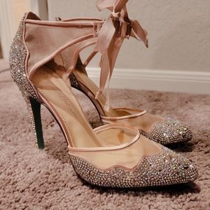 Betsey johnson heels rhinestone
